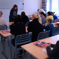 Kurzy češtiny pro lidi z Ukrajiny běží už od samého počátku v režii dobrovolníků. Děkujeme! Foto Dita Folbergerová