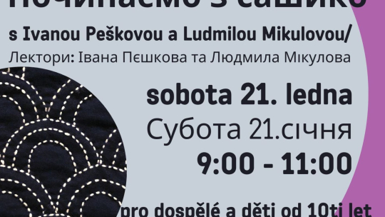 Pozvánka na sobotní dílnu japonského vyšívání sashiko