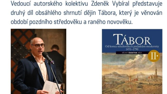 Zdeněk Vybíral v knihovně představí knihu Tábor II. (1451-1790)