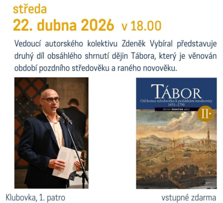 Zdeněk Vybíral v knihovně představí knihu Tábor II. (1451-1790)