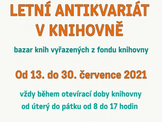 Letní antikvariát v knihovně