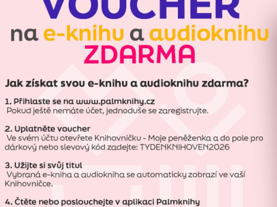 Týden knihoven 2026 = voucher na e-knihu a audioknihu ZDARMA