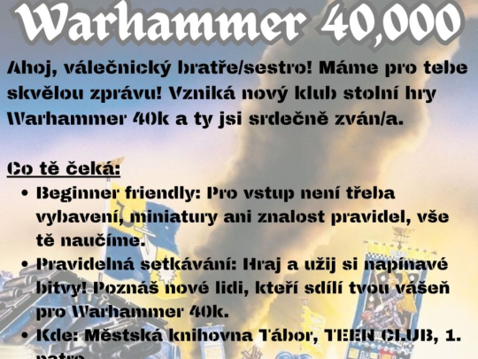 Zahájení Klubu Warhammer 40k