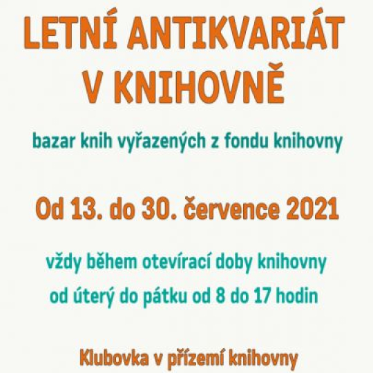 Letní akntikvariát v knihovně